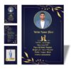 Marriage Biodata For Boy 3 Page M.S. Word Template - Golden Leaf
