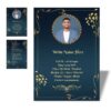 Marriage Biodata For Boy 2 Page M.S. Word Template - Golden Flower