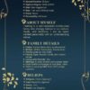 Marriage Biodata For Boy 2 Page M.S. Word Template - Golden Flower - page 2