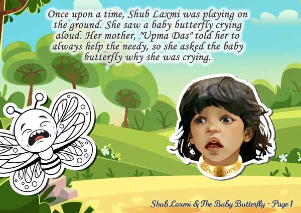 Personal story book for kids. sample page 2