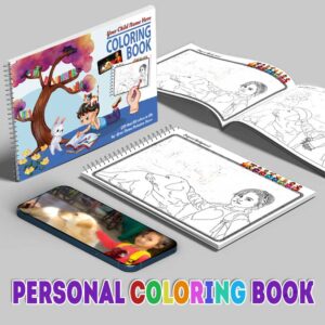 Personal coloring book. designing boss product. convert photo to coloring book.