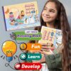 personal customized activity book by designing boss. learn the fun way. great book for brain development. entire book based on a photograph of your child for personal attachment