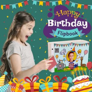 happy birthday flip book, unique gift for kids on their happy birthday