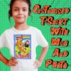 customized personal t-shirt (Painter Bear) for kids with customized message and photo.