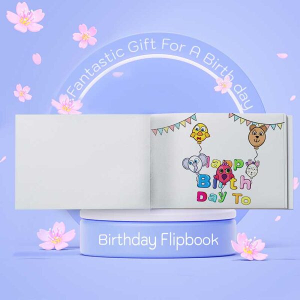 amazing, fantastic, exciting, unique, and full of fun birthday flip book by designing boss. Its a series of images with your child name and photo that gradually change from one page to the next. When the pages are quickly flipped, it creates the illusion of motion or animation. It look extremely beautiful and it will be something new for your kid to enjoy, learn and understand.