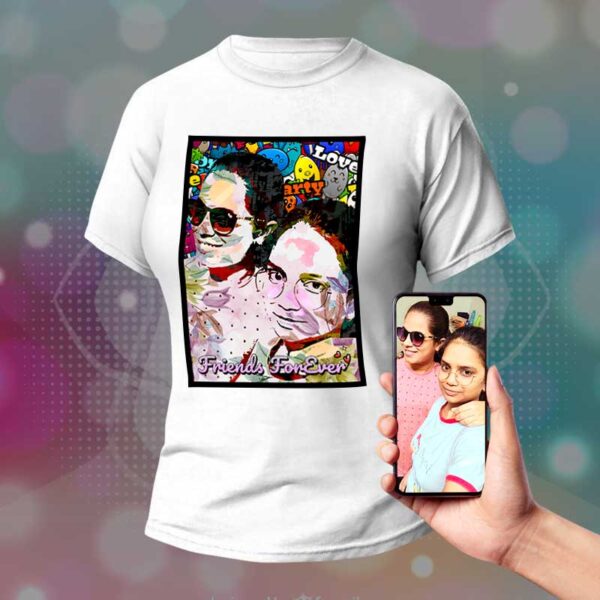 product gallery image of customised personalized t-shirt for girls by designing boss.