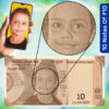 Personalized Dummy Indian Currency 10 Rupees Note With Your Child Photo On It. Churan Notes.