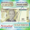 Personalized Dummy Notes - Indian Currency Note With Your Child Photo and details.