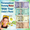 Personalized Dummy Indian Currency Notes With Your Child Photo On It. Churan Notes.