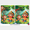 Sample activity page from 'Hanuman Chalisa for Kids' featuring find differences.