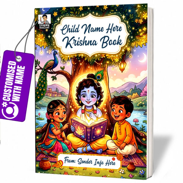 Personalized My Krishna Book cover with child name