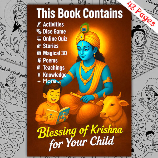 My Krishna Book features stories activities games poems and teachings
