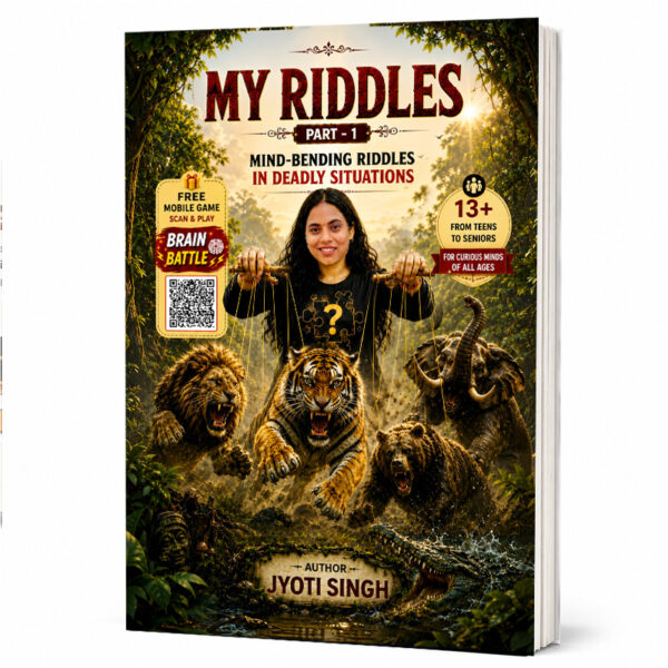 My Riddles Part 1 Hindi brain teaser puzzle book cover by Jyoti Singh