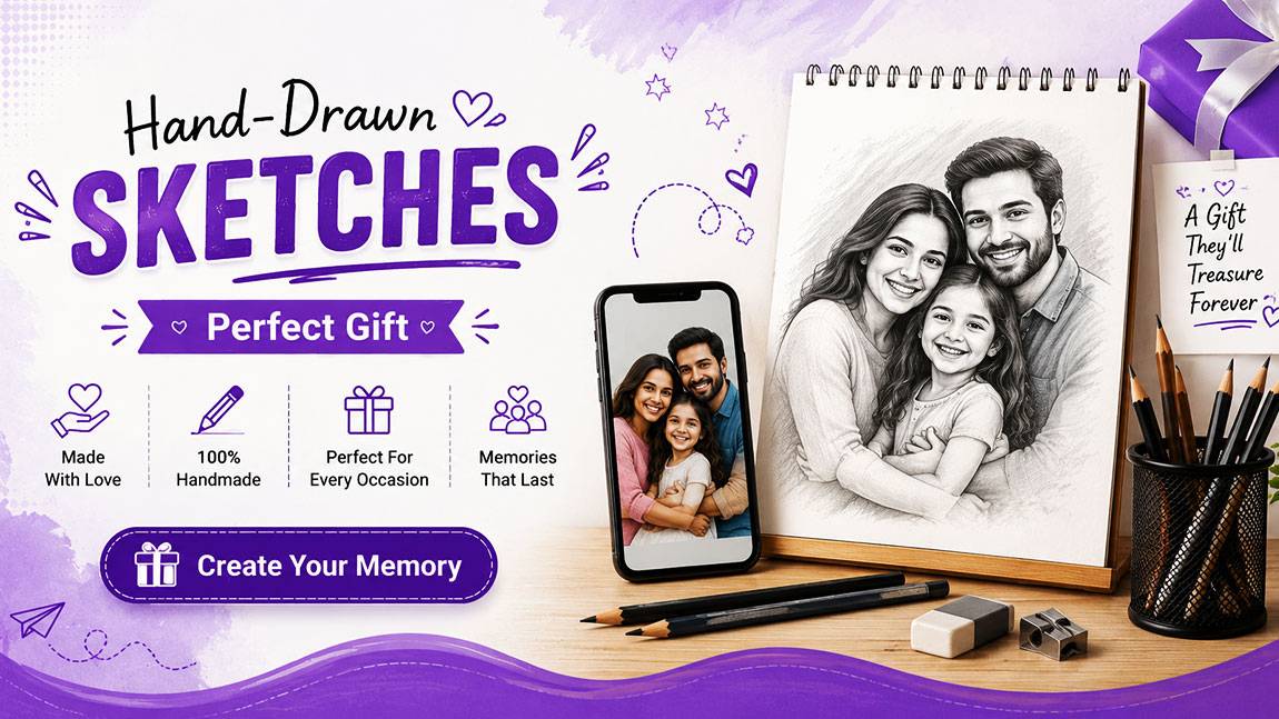 hand made sketches commission artwork banner